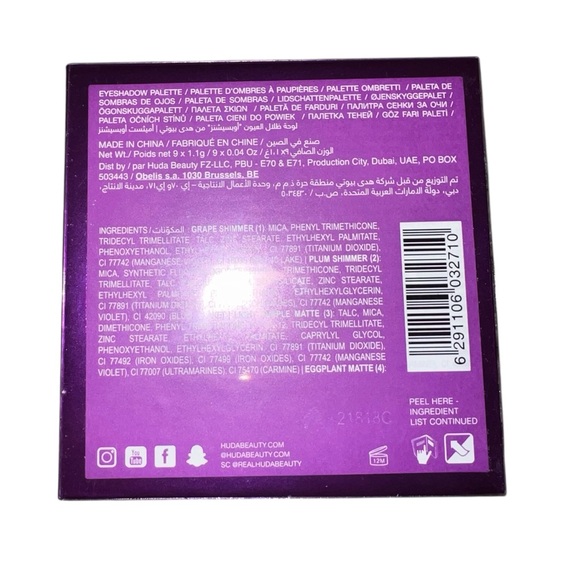 NWT Huda Beauty Amethyst Obsessions Eyeshadow Palette Bold Purple Festival - Picture 3 of 3
